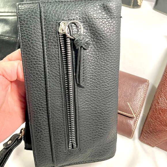 7-Wallet Wardrobe Bundle–Y2K Ed Hardy Tattoo Bifold + Faux & Cowhide Organizers - Picture 12 of 16